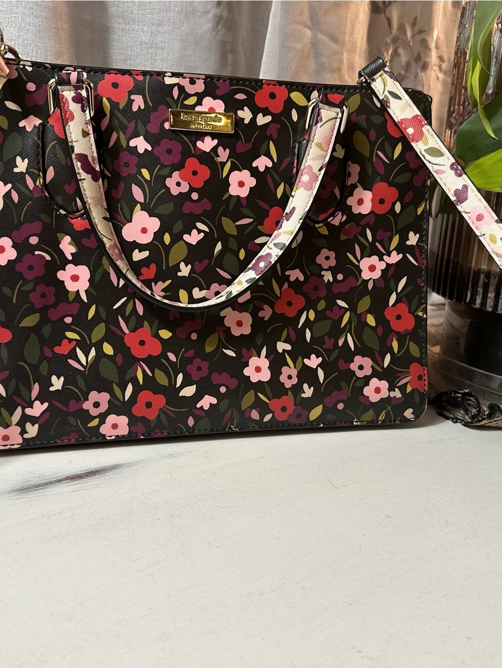 kate spade Cameron Street Boho Floral Leather Tote